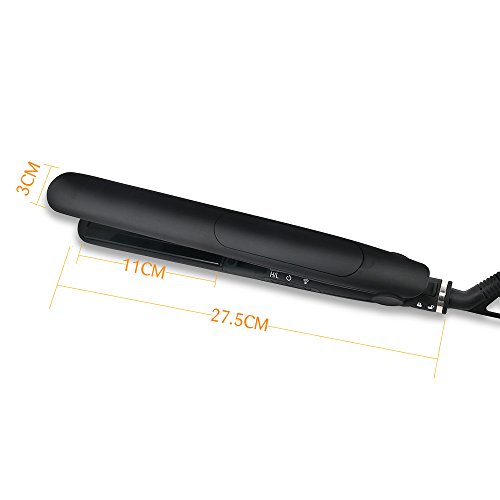 Bestidy 2 in 1 Glätteisen und Lockeneisen Professionelle Keramik-Turmalin-flaches Eisen, Dampf Haare Glätteisen Doppelplatten Schnelle Detangling Glätteisen (Schwarz) - 6