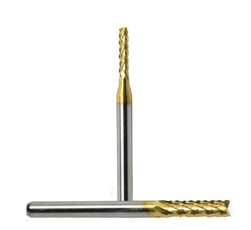 SHINA 10x Titan-Mantel Carbide 1.5mm-3.175mm Schaftfräser -Stich-Spitzen CNC Frässtifte - 2