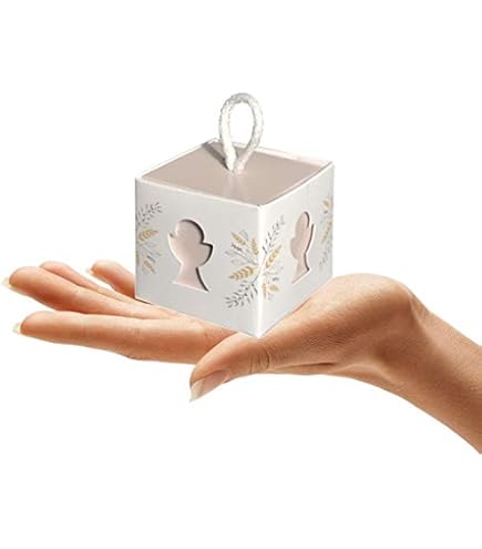 25 Boîtes Dragées Baptême Arbre De Vie - Kraft 5x5x5cm Avec Corde Jute | Pour Cadeaux, Mariage, Baby Shower