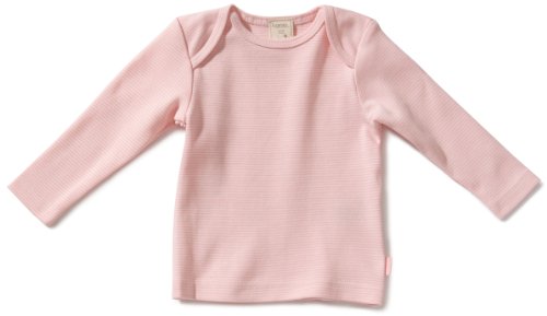 LANA natural wear Unisex Baby Crew Neck Long Sleeve Sweatshirt, Pink (Puder/Natur ), 0-3 Months (Manufacturer size: 62)