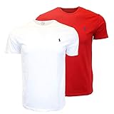 zapatos polo ralph lauren rojos manga_corta Polo Ralph Lauren Camiseta con Cuello Redondo para Hombre Modelo 2019 (Large, Blanco/Rojo)