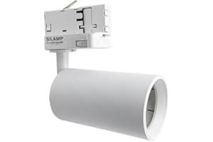 Spot LED sur Rail 80° Triphasé BLANC pour Ampoule GU10 - SILAMP
