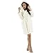 Produktbild CelinaTex Damen Bademantel mit Kapuze, Flauschiger Sherpa-Fleece, Kurzer Saunamantel für Wellness Spa, 5001154, Trend Morgenmantel Serie Korfu XS weiß