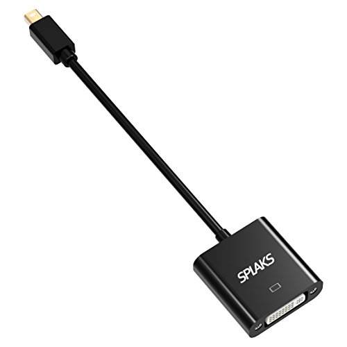 Mini DisplayPort auf DVI, Splaks1080P Vergoldete Mini DisplayPort DP(Thunderbolt Port Kompatible) auf DVI Adapter Konverter Kable Stecker Cabel für Apple Macbook Pro Air Thunderbolt TM Port kompatible-Schwarz - 5