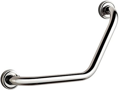 Bisk PRO Angled Rail Hand Grip 220x220mm, Ø 25mm, s/s Chrome-size 39.5x24x8cm # 04777, Metal