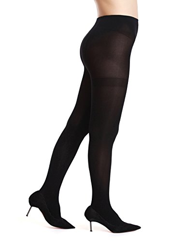 Amoretu Femmes Plus Hiver Taille Collants Élastiques Opaques Noir 120D