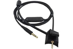 Yaowanguan Galgenmikrofon Gaming Headsets Kabel für Bose QuietComfort 35(QC35)/Quiet Comfort 35 II(QC35 II) Kopfhörer mit Stummschalter Mikrofon für Game Streaming, Podcasting,Musik (Schwarz 110CM)