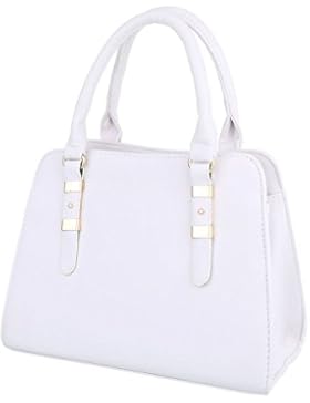 iTal-dEsiGn Damentasche Mittelgroße Schultertasche Handtasche Kunstleder TA-C2334