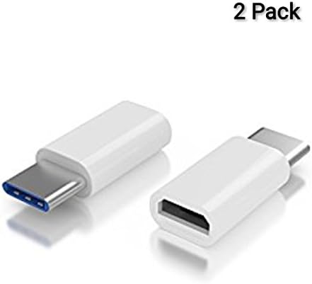 USB C Adapter, Click2u USB 3.1 Type C (male) to Micro USB Adapter (female) Converter adapter connector for Honor 8, Motorola Moto Z/Droid/Z Force/Z Play, Google Pixel XL, Chromebook Pixel, LG Nexus 5X, Nexus 6P OnePlus 2/3,Asus ZenFone 3, BLU Vivo XL, BLUE Vivo 5, General Mobile GM 5 Plus, Huawei P9, HTC 10, Lenovo ZUK Z1, Lenovo ZUK Z2 Pro, LG G5, Meizu Pro 5, Meizu Pro 6, Nokia Lumia 950, Nokia Lumia 950 XL, Motorola Moto Z, Motorola Z Force, Nexbit Robin (White)