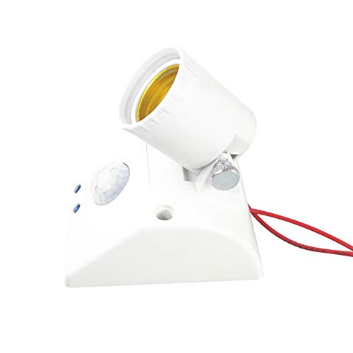 Preisvergleich Produktbild kangql Lampenfassung mit Bewegungsmelder, einstellbar, E27-Sockel, intelligent verzögert weiß