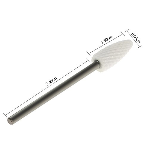 Anself Schleifstift Nagelfräser Aufsatz Schleifkörper Bit aus Keramik und Stahl für Nagel und Fußpflege - 2