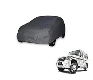 Auto Hub 2x2 Grey Car Body Cover Compatible with Mahindra Bolero (Model : 2005-2020)