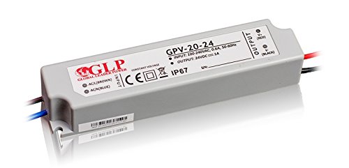 24W 24Vdc LED Power Supply, GPV-20-24, IP67, 5 years warranty, TÜV certificate