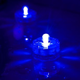 4er Set LED Teelicht Blau wasserdicht, Unterwasser Teelicht - 3