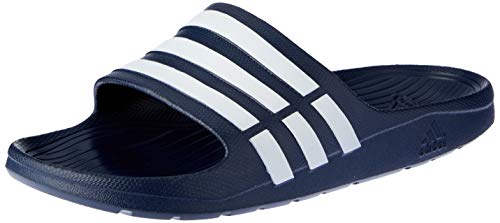 adidas Duramo Slide, Chanclas Unisex Adulto, Negro (Black/White/Black), 39 EU