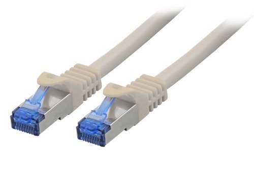 BIGtec 0,50m CAT.7 Ethernet LAN Patchkabel Gigabit Netzwerkkabel Patch Kabel schwarz Kupferkabel (RJ45, Cat 7, S/FTP PIMF, 1000 Mbit/s) 2 x RJ45 Stecker ideal für Switch , DSL Verbindungen , Patchfelder , Patchpanel , Router , Modem , Access Point und andere Geräte mit RJ45 Anschluß ,CAT Kabel KAT Kabel CAT7 CAT 7 - 6