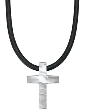 s.Oliver Jewel Herren Halskette Edelstahl Leder   48443