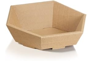 WEINKARTON24.COM 10 Stück "Präsentkorb Swing- natur", Geschenkkorb, Wellpappkorb (groß)