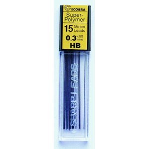 Preisvergleich Produktbild Ecobra Feinminen 0,3mm VE=15 Stück HB