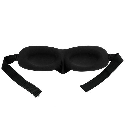 SODIAL(R) Schlafmaske Augenmaske Schlafbrille Maske Schwarz Neu - 3