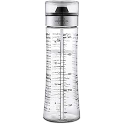 SILBERTHAL Shaker Vinaigrette Verre Gradué 500 Ml Avec 4 Recettes - Bouteille À Sauce Salade - Mélangeur Vinaigrette Et Assaisonnement Réutilisable - Facile A Transporter - Couvercle Résistant