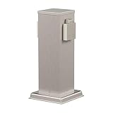 ledscom.de Colonne de Prise Polly pour l'extérieur, Deux Prises, Acier Inoxydable, Angulaire, 27cm