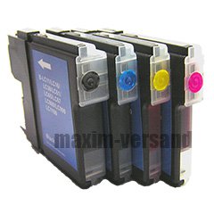 4x Reinigungspatronen SET für Brother LC-980, LC-1100 Black, Cyan, Yellow, Magenta passend zu Brother DCP-145C DCP-163C DCP-165C DCP-167C DCP-185C DCP-195C DCP-197C DCP-365CN DCP-373CW DCP-375CW DCP-377CW DCP-383C DCP-387C DCP-395CN DCP-585CW DCP-J715W DCP-6690CW MFC-250C MFC-255CW MFC-290C MFC-295CN MFC297C MFC-490CN MFC-490CW MFC-J615W MFC-790CW MFC-795CW MFC-990CW MFC-5490CN MFC-5890CN MFC-5895DW MFC-6490CW MFC-6690CW MFC-6890CDW MFC-6890CW