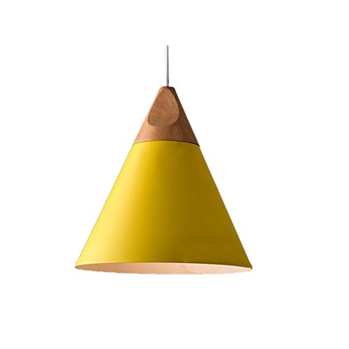 Phenovo E27 Wood Pendant Ceiling Hanging Lamp Chandelier Indoor Light Fixture-Yellow RS.1530 (60.00% Off) - Amazon