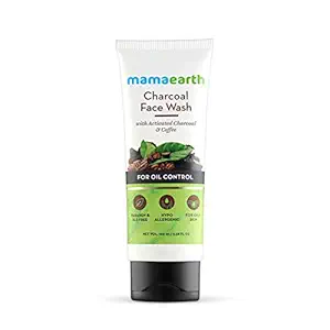 Charcoal Face Wash with Activated Charcoal & Coffee for Oil Control (100) BY MAMAEARTH