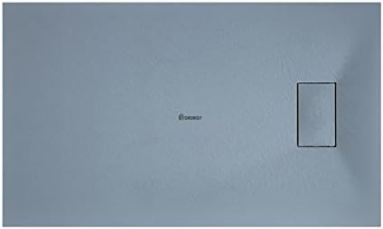 Rectangular Plate Slate Stone Effect Stone No Concrete Grey Slim H 2.8 cm Marble Shower 80 x 120