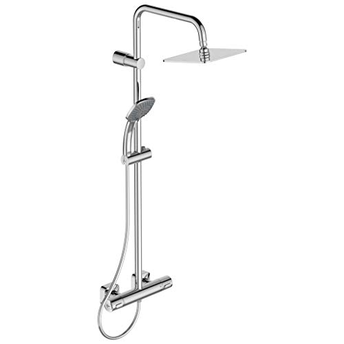 Ideal Standard Duschsystem IDEALRAIN CUBE A5833AA mit Aufputz- Brause Thermostat 100 G1/2 verchromt