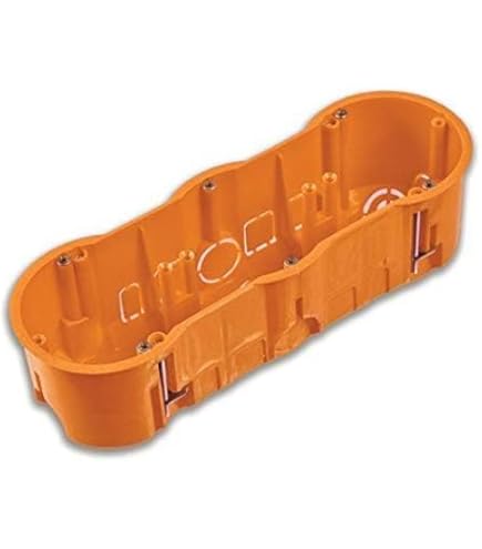 Scatole Per Presa Elettrica A Incasso - 10 Pezzi Arancione 45mm - Per Cartongesso E Legno