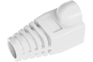 VIVOCH 50 Pcs Cat5 Cat5E Cat6 Strain Relief Boot, RJ45 Plug Connector Cover Modular Network Plug Connector Cap Cable Connector Boots, White
