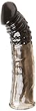 PleasureBox Black Penis Sleeve Penis Extender Cock Ring, 7-Inch
