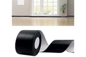 DIKARIYA Plinthe Souple Autoadhésive, Plinthe PVC Plinthe Adhesive Cuisine, Plinthe PVC Souple Convient pour Cuisine et Salle de Bain, Flexible Ruban Autocollante d'étanchéité, 30mmx30mmx18M,Noir