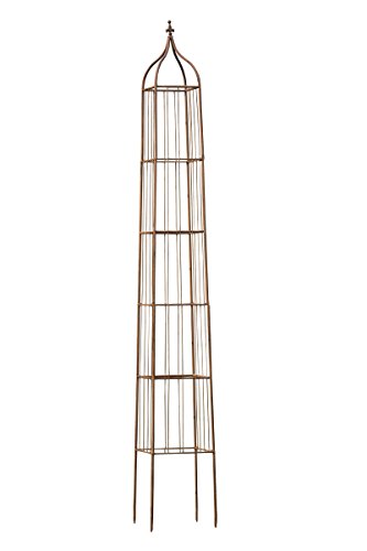 CLP XXL Rankhilfe / Rosensäule TROJA, Maße 44 x 44 cm, Höhe 350 cm antik braun - 2