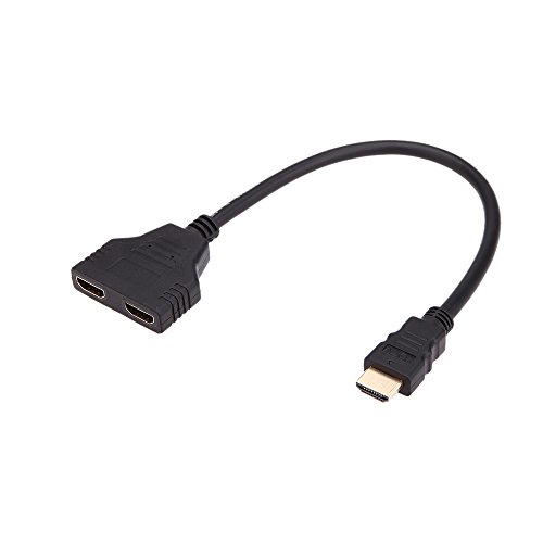 Andoer® 1080P HDMI Stecker zu 2 Buchse 1 In 2 Out Teiler Kabel Adapter Konverter - 2
