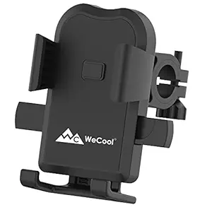 WeCool B1 Mobile Holder for Bikes or Bike Mobile Holder for Maps and GPS Navigation, one Click Locking, Firm Gripping, Anti Shake and Stable Cradle Clamp with 360? Rotation Bicycle Phone Mount