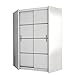 Produktbild Mirjan24  Eckkleiderschrank Vista, Eckschrank mit 5 Einlegeböden und Kleiderstange, Drehtürenschrank für Schlafzimmer, Jugendzimmer, Kleiderschrank (Weiß)