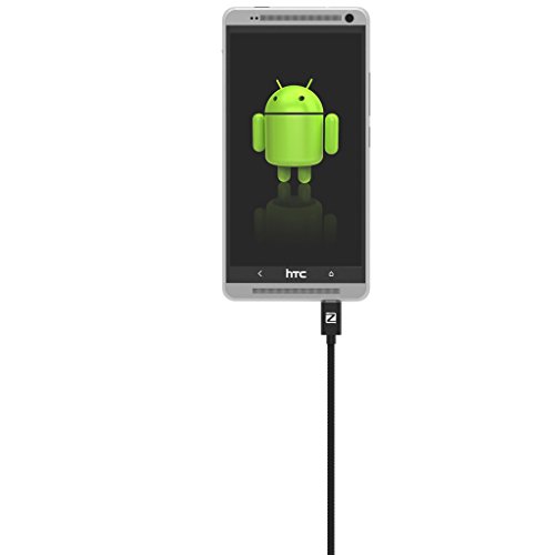 Micro USB Kabel 2M Nylon – Zonso geflochtenes Samsung Ladekabel / Ladekabel Samsung / Autoladekabel – Lebenslange Garantie – Ladekabel und Datenkabel für Android Smartphones, Samsung Galaxy, HTC, Huawei, Sony, Nexus, Nokia, Kindle und mehr – 2M Schwarz - 3