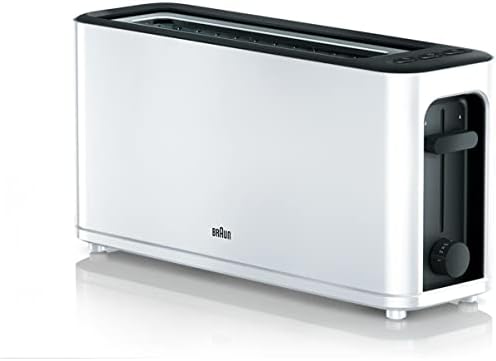 Braun HT3100WH - Tostapane con 1 fessura, 7 livelli di doratura, bianco, 1000