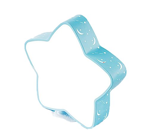 Preisvergleich Produktbild AYAYA Kinderlampe Sterne Junge Kinderzimmer Flach Blau Rund Led Deckenleuchte Schlafzimmerlampe Leuchten Deckenlampe Decke Lampe Licht Innen Beleuchtung Für Das Jungenzimmer Schlafzimmer 230V (Dimmbar 40CM)