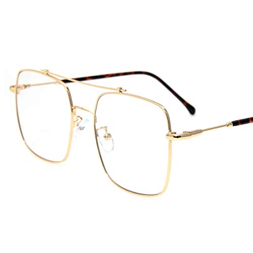 Preisvergleich Produktbild Xasclnis Nicht-verschreibungspflichtige Brillen Brillen Rahmen Brillen Glasrahmen für Frauen / Männer (Color : Gold)