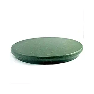 HeeMo Marble Roti Roller/Chakla/Rolling Pin Board/Roti Maker/Phulka Maker/Chapati Maker/Chopping Board for Kitchen (Green 9 Inch)