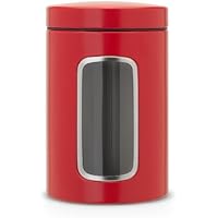 Brabantia 484063 - Bote de cocina con ventana transparente, color rojo