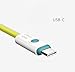 Produktbild YANSHG® USB Typ C auf USB 2.0 Typ A Stecker LED Ladegerät Gelee Bunte Flach Daten Sync Kabel Ladekabel für LG G5 / V20, Nexus 5X / 6P, Apple Neue Macbook, Lumia 950 XL, Samsung Galaxy S8 / Plus