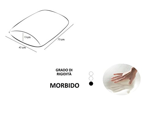 NEU Kissen, Kopfkissen VENIXSOFT Wolke, 70cm x 40cm x 13cm Dual-Use einer Seite Memory-Schaum und einer Seiten Olmosoff, mit atmungsaktivem Futter natürliche Viskose abnehmbar und waschbar, in Italien hergestellt, Made in Italy - 8