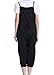 DEHANG Maternity Bib Pants Cuffless Trousers With Adjustable Strap Size XXL - Black