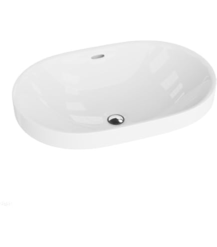 Lavandino Apollo Semi Incasso - Ceramica Bianca, Misura 66x49 Cm, Per Bagno Moderno - Foto 12