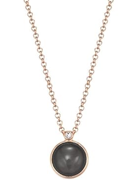 Esprit Damen-Kette mit Anhänger 925 Silber Zirkonia weiß 42 cm - ESNL92917B420